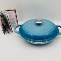 26cm 주물 무쇠 전골 샤브샤브 낮은 냄비, 빨강