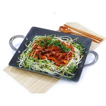 경질 사각 전판 소소 경질팬 업소용 볶음팬 순대 볶음 곱창팬 불판 떡볶이판 팬, 코팅사각전판[대]