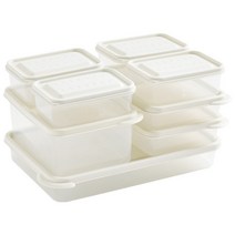 이지앤프리 차곡 냉동실 정리용기 8종 세트, 1세트