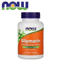 나우푸드 실리마린 밀크씨슬 강황 뿌리 터머릭 플라보노이드 300mg 비건 120 베지캡슐
