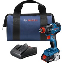 무선 드릴 Bosch GDX18V-1800B12 18V EC Brushless 1/4 In. and Two-in-One Bit/Socket Impact Driver K, 한개옵션0