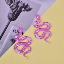 팬던트 목걸이 써지컬핑크 10pcs 48*22mm 달 꽃 뱀 아크릴 매력 DIY 귀걸이 쥬얼리 디자인 만들기