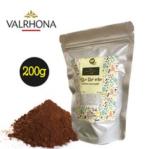 발로나 코코아파우더 코코아 파우더 무가당 코코아가루 코코아분말 초코파우더 카카오파우더 카카오분말 100% VALRHONA COCOA POWDER, 200g, 1개, 1개