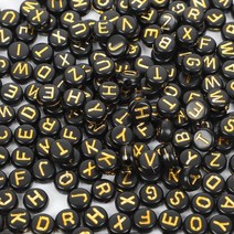 헤어악세사리 글자 아크릴 비즈 번호 알파벳 스타 하트 라운드 스퀘어 스페이서 쥬얼리 만들기 DIY 팔찌 목걸이 100-200 개, [01] 100pcs, [05] H5170-14