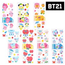 방탄 BT21 최애 캐릭터 스티커 덕후 다꾸 폴꾸 2개, 코야