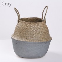 정리왕 수제 꽃 냄비 바구니 홈 정원 장식 접는 스토리지 컨테이너 XS-XL, 3M, 06 Gray