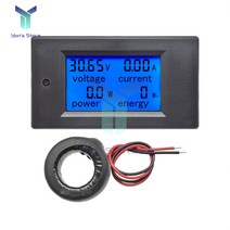 파워미터 LCD AC 80-260V 0-100A 디지털 전압계 패널 전원 에너지 전력계 전압 전류 전류계 주파수 표시기, 한개옵션0