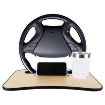 차량용 핸들테이블 차량우드식탁 트레이책상 폴딩식판, 본상품선택