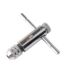 조정 가능한 렌치 스패너 핸드 툴 5Pcs M3-M8 3mm-8mm 기계 나사 스레드 메트릭 플매트 카펫 매트 러그 T 형 탭 실버 핸들 래칫 홀더 도구, [02] B
