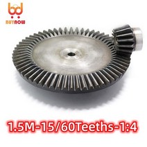 베벨기어박스 벨베기어 불박기 1.5M-15/60Teeths 금속 우산 베벨 기어 90도 4 1 변속기 직경 91mm/24mm 구멍 d10mm/8mm 세트, 1개