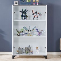 로티 강화유리 장식장 피규어장 진열장 유리장 3종, 로티 800 소형 유리 장식장_화이트