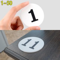 60mm 1~50 원형 창고 카페 아크릴 번호판 인테리어 안내판 식당 간판 사무실 회사 미용실 가게입구 부동산, 5