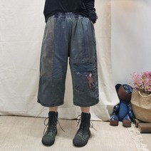계량 한복 여성 빈티지 면 바지 빅사이즈 칠부 여성 패션