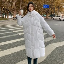 롱 패딩 여성 겨울 자켓 다운 파카 후드