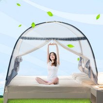 원터치 텐트형 모기장 모음 접이식 폴딩 양문형 침대 소형 캠핑용 휴대용 야외 모기장 모음, 07 페이스 블루