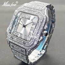 힙합시계 남성용 시계 독특한 패션 스테인레스 스틸 방수 남성 석영 럭셔리 남자명품시계