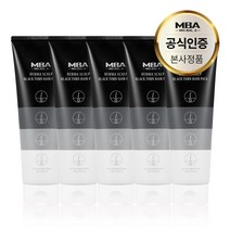 MBA 탈모완화 모발영양 집중케어 탈모케어 새치커버 모발아 더마 스칼프 블랙턴 헤어 팩 270ml, 5개