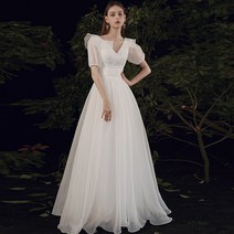 셀프웨딩드레스 메인드레스 2020뉴타입 여신스타일 환상적 여행촬영 경량웨딩드레스 예복 외출 작은키 심플 날씬해보이는