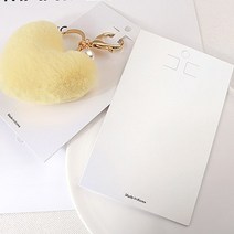 [9133-35]열쇠고리포장지 80x130mm 화이트 1팩(200개)