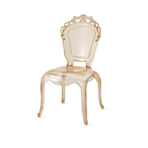 북유럽 투명 화장대 공주의자 아크릴 등받이 크리스탈 체어, 투명 퍼플 손잡이 없는 럭셔리