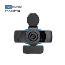 TGIC PC캠 화상카메라 FHD 200만화소 삼각대 포함 온라인 비대면 수업 화상회의