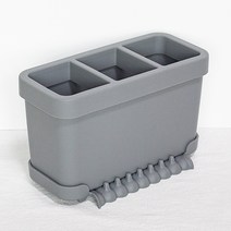 열탕 소독 OK 물빠짐 OK 국산 실리콘 3단 분리 3구 수저통, 인디그레이