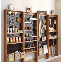 타공판보드 벽선반 벽걸이 철판 걸이 후크 자석 거실, 상세 페이지 참고, 우드