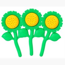 시청각 감각발달 해바라기 딸랑이 3P 까꿍놀이 마라카스 아기선물 백일선물 임신선물