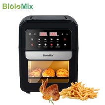 서진이네튀김기 가정용전기튀김기 치킨 핫도그 가마솥 소형 뒤김기 BioloMix 다기능 7L 에어 프라이어 오일 전기 오븐 탈수기 대류 터치 스크린 프리셋 튀김 로스트, [01] EU