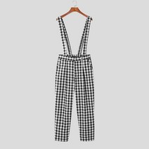 점프슈트작업복 데님 겨울 오버롤 남성 체크 무늬 바지 버튼 조깅 캐주얼 서스펜더 Jumpsuits 스트릿웨어 S5XL