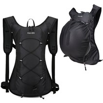 RAVER 자전거 백팩 초경량 등산 배낭 스포츠 가방, 블랙