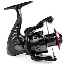 낚시 릴 YO/DC 1000-7000 최대 드래그 10kg 5.2:1 고속 금속 스풀 스피닝 릴 바닷물 잉어 릴 낚시, 검은색, 4000 시리즈