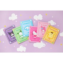 [Sanrio] 쿠로미 마이멜로디 시나모롤 레트로 스티키 메모 북 6종, 헬로키티