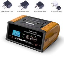 오토바이배터리 자동차 충전 자동복원기 12V24V 배터리 충전기 300W 25A 리드 산 성 건조 물에 대 한 스마트 자동 AGM 펄스 복구 오토바이, UK Plug+CHINA