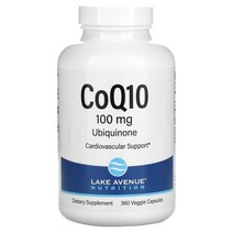 Lake Avenue Nutrition CoQ10 USP 등급 유비퀴논 100mg 360가지 야채 캡슐, 120 Count