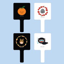 제주감성 사각 손잡이 거울 제주캐릭터 제주기념품, 1) 웃는 모습이 귀여운 스마일 귤