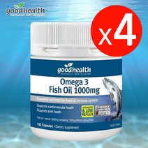 굿헬스 오메가3 피쉬오일 1000mg 150캡슐 4개