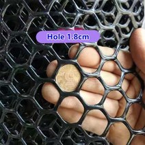 이동 창고 우리 집 만들기 주말 농장 0.5m 너비 검은 색 발코니 고양이 그물 홈 플라스틱 그리드 0.4 0.8cm 창 그물 어린이 안전 낙하 방지 계단 보호 그물, 0.5mx1m, 구멍 1.8cm
