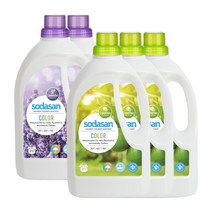 [소다산] ★기본세트★독일직수입 세탁 세제 1.5L 5통 (라임 3 통 + 라벤더 2통), 상세 설명 참조