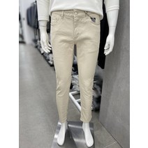 남자 사방스판 편안한 착용감의 스트레치 아이보리 베이비 데님 청바지 아이보리진 팬츠