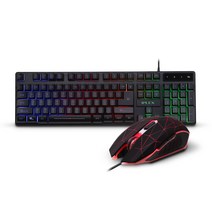 IPLEX LEDKB100 게이밍 LED 유선 키보드 마우스세트, LEDKB100 게이밍 키보드마우스세트