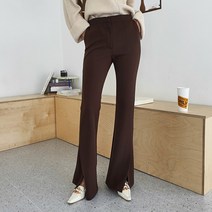 [당일발송] 봄원단/여름원단/기모원단/ 스판최고 치즈 부츠컷 롱슬랙스 팬츠 (브라운/카키/베이지)트임/바지/시크릿밴딩