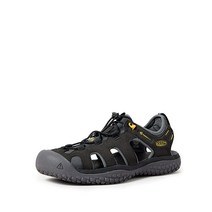 KEEN 남성용 SOLR 고성능 스포츠 클로즈드 토 워터 샌들 블랙/골드. 164952