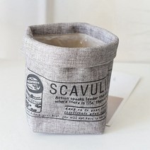 작은 저장 자루 스트라이프 도트 걸이 가방 잡화 보관 바구니 황마 천 꽃 냄비 화장품 홈 장식, [02] GY