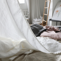 정온 침장 쏘쿨 린넨 비스코스 인견 여름 싱글 이불 차박 캠핑용 워싱 홑 이불, 베이지