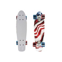 MoBoard 그래픽 컴플리트 스케이트보드 프로 / 초보자 55.88cm 빈티지 스타일 교체 바퀴 (레드 레드)), USA Flag