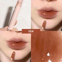 [립밤] 카푸비니 버블 립 글레이즈 미러 워터 글로스 오래 지속되는 보습 고광택 리퀴드 립스틱 틴트 메이크업 화장품, [06] 06