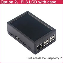 라즈베리파이 릴레이 코딩 스마트팜 3.5 인치 라즈베리 파이 3 터치 스크린 TFT LCD 480320 GPIO 디스플레이 모니터 ABS 케이스 냉각 팬 4 모델 B 3B, [02] Option 2 for Pi 3