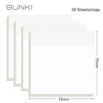 투명 게시 스티커 메모장 Posits Papeleria 저널 학교 문구 사무 용품 50 매/복사 4 개, 02 Medium 4pcs