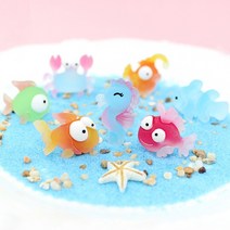 수조 캐릭터 어항 꾸미기 물고기 키우기 베타 구피 거북이 열대어 미니, 8-바다캐릭터-니모